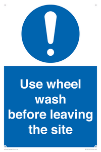 Use wheel wash before leaving the site